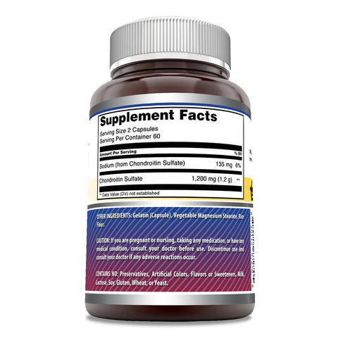 Image of Amazing Formulas Chrondroitin Sulfate | 1200 Mg Per Serving | 120 Capsules