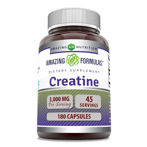 Image of Amazing Formulas Creatine Monohydrate | 3000 Mg Per Serving | 180 Capsules
