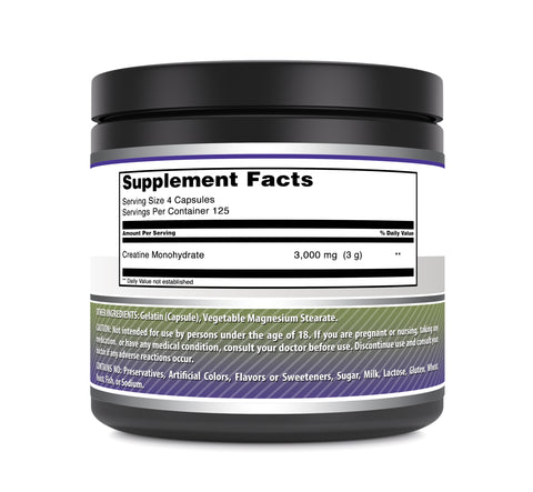 Image of Amazing Formulas Creatine Monohydrate | 3000 Mg Per Serving | 500 Capsules