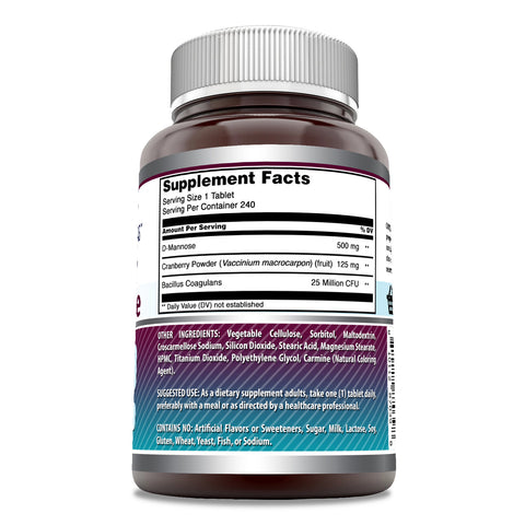 Image of Amazing Formulas D-Mannose | 500 Mg | 240 Tablets