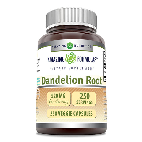 Image of Amazing Formulas Dandelion Root | 520 Mg | 250 Veggie Capsules