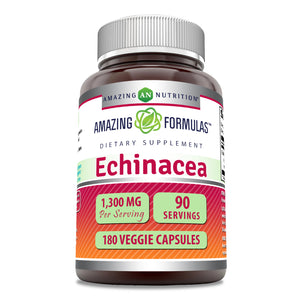 Amazing Formulas Echinacea | 1300 Mg Per Serving | 180 Veggie Capsules