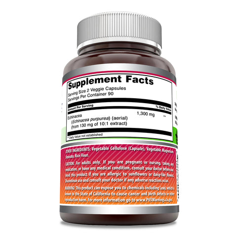 Image of Amazing Formulas Echinacea | 1300 Mg Per Serving | 180 Veggie Capsules