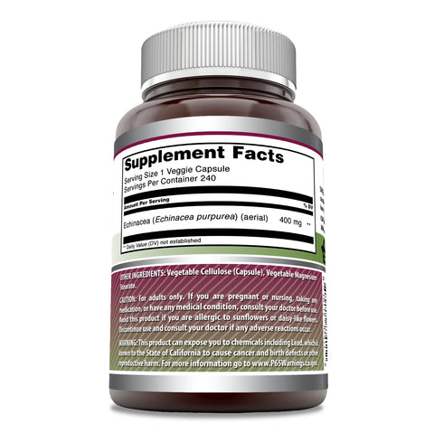 Image of Amazing Formulas Echinacea | 400 Mg | 240 Veggie Capsules