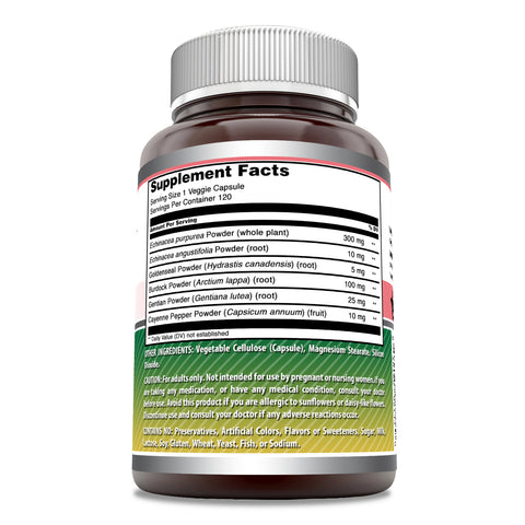 Image of Amazing Formulas Echinacea Goldenseal Root| 450 Mg | 120 Veggie Capsules
