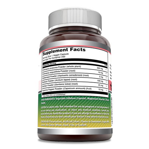 Image of Amazing Formulas Echinacea & Goldenseal Root | 450 Mg | 250 Veggie Capsules