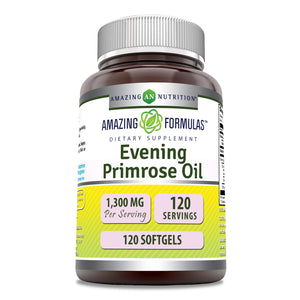 Amazing Formulas Evening Primrose Oil | 1300 Mg | 120 Softgels