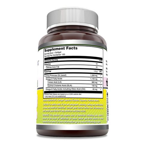 Image of Amazing Formulas Evening Primrose Oil | 1300 Mg | 120 Softgels