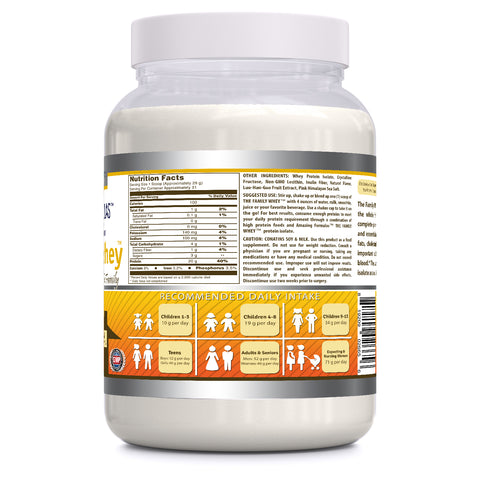 Image of Amazing Formulas The Family Whey | 20 Grams Protein | Banana Flavor | 31 Servings