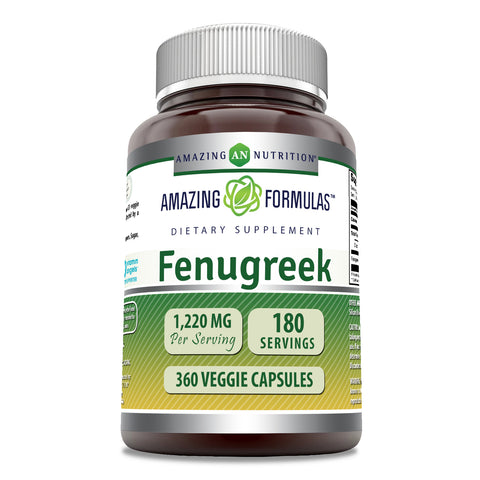 Image of Amazing Formulas Fenugreek | 1220 Mg per Serving | 360 Veggie Capsules