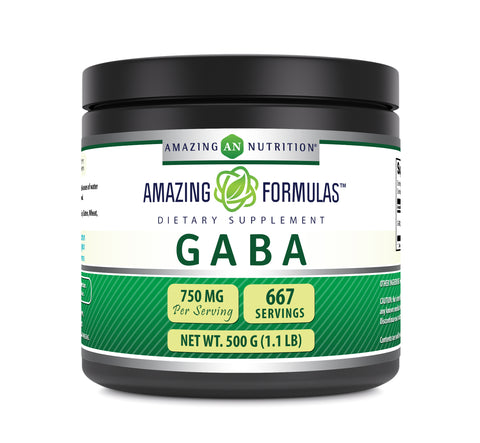 Image of Amazing Formulas GABA Powder | 750 Mg Per Serving | 667 Servings