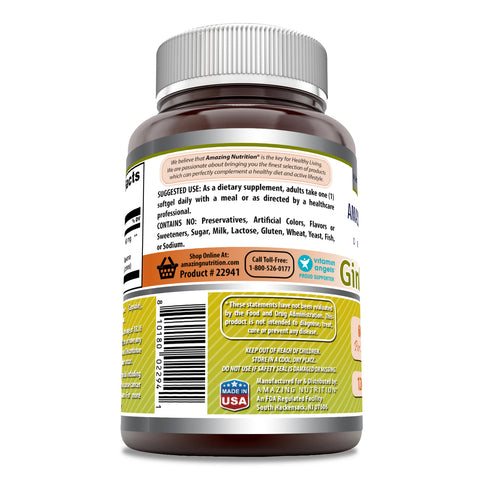 Image of Amazing Formulas Ginkgo Biloba | 60 Mg | 120 Veggie Capsules