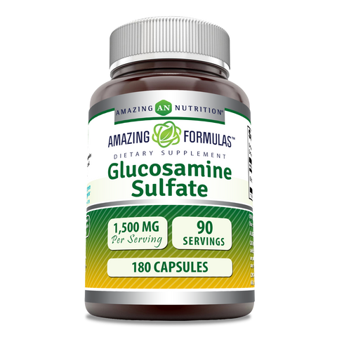Image of Amazing Formulas Glucosamine Sulfate |  1500 Mg Per Serving | 180 Capsules