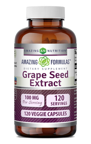 Image of Amazing Formulas Grape Seed Extract 100 Mg | 120 Veggie Capsules