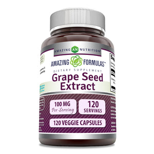 Amazing Formulas Grapeseed Extract | 100 Mg | 120 Veggie Capsules