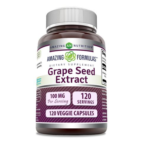 Image of Amazing Formulas Grapeseed Extract | 100 Mg | 120 Veggie Capsules