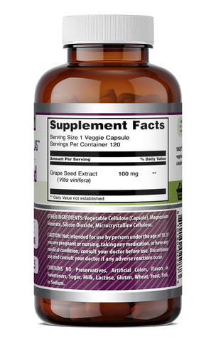 Image of Amazing Formulas Grape Seed Extract 100 Mg | 120 Veggie Capsules