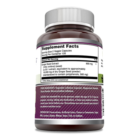 Image of Amazing Formulas Grapeseed Extract | 16000 Mg Per Serving | 240 Veggie Capsules