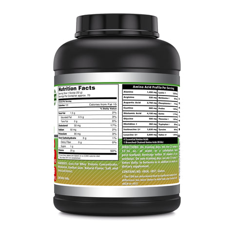 Image of Amazing Formulas Grass Fed Whey Protein | 25 Grams Protein | 70 Servings | Strawberry Flavor