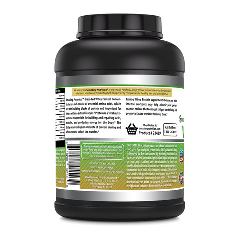 Image of Amazing Formulas Grass Fed Whey Protein | Vanilla Flavor | 5 Lbs