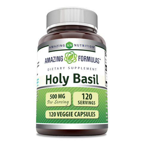 Image of Amazing Formulas Holy Basil | 500 Mg | 120 Veggie Capsules