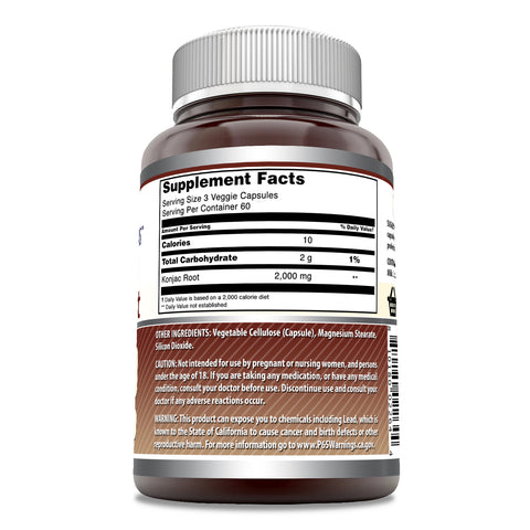 Image of Amazing Formulas Konjac Root | 2000 Mg | 180 Veggie Capsules