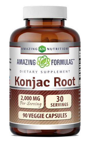 Image of Amazing Formulas Konjac Root 2000 Mg per Serving Supplement | 90 Veggie Capsules