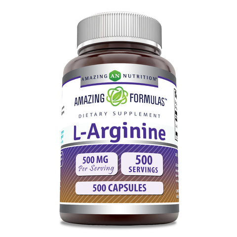 Image of Amazing Formulas L-Arginine | 500 Mg | 500 Capsules