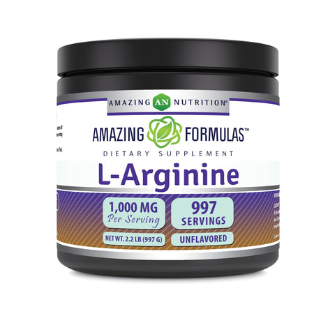 Image of Amazing Formulas L-Arginine | 2.2 Lbs Powder | 997 Servings | 1,000 Mg Per Serving