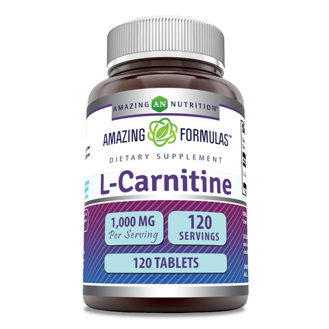 Image of Amazing Formulas L-Carnitine | 1000 Mg | 120 Tablets