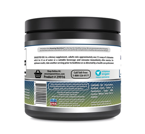 Image of Amazing Formulas L-Glutamine Powder | 997 Servings | 2.2 LB | Unflavored
