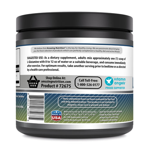 Image of Amazing Formulas L-Glutamine | 80 Servings | 5 Grams Per Serving | Blue Raspberry