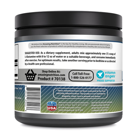 Image of Amazing Formulas L-Glutamine | 69 Servings | 5 Grams Per Serving | Fruit Punch Flavor
