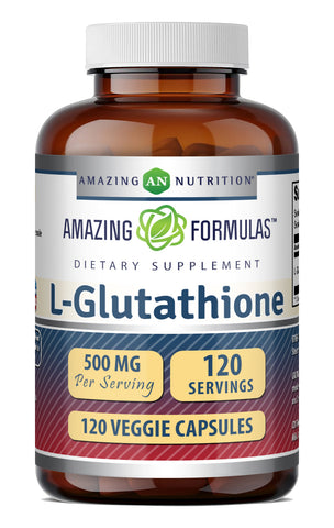 Image of Amazing Formulas L-Glutathione (Reduced) 500 Mg | 120 Veggie Capsules