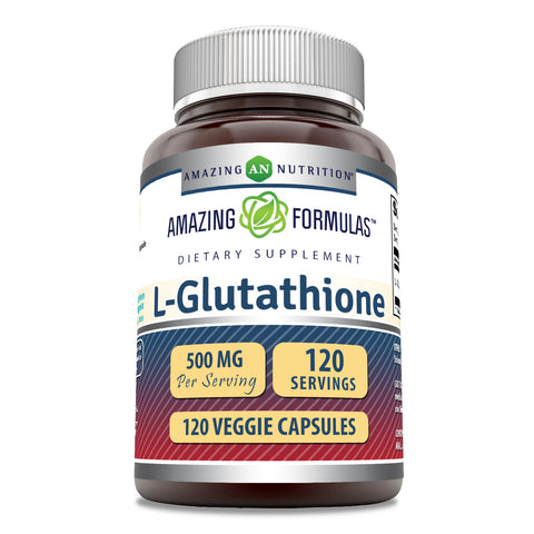 Image of Amazing Formulas L-Glutathione | 500 Mg | 120 Veggie Capsules