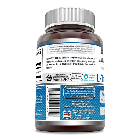 Image of Amazing Formulas L-Tryptophan | 500 Mg | 60 capsules