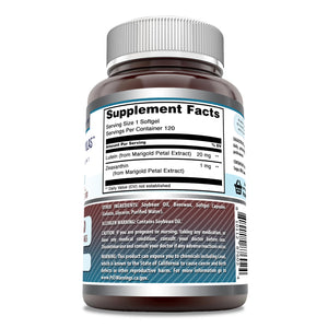 Amazing Formulas Lutein with Zeaxanthin | 20 mg | 120 Softgels