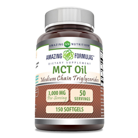 Image of Amazing Formulas MCT Oil | 3000 Mg Per Serving | 150 Softgels