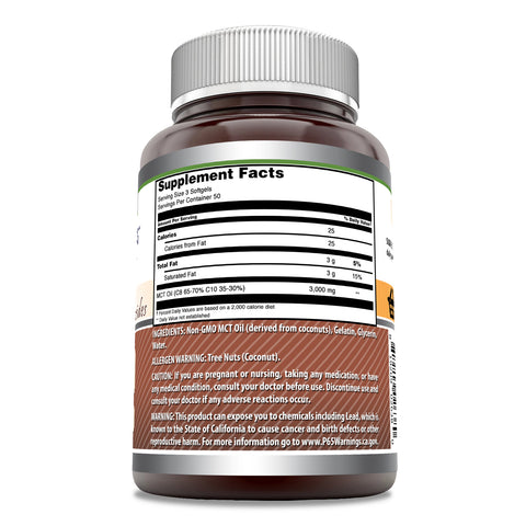 Image of Amazing Formulas MCT Oil | 3000 Mg Per Serving | 150 Softgels