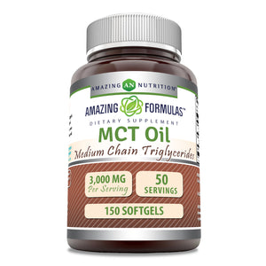 Amazing Formulas MCT Oil | 3000 Mg Per Serving | 150 Softgels