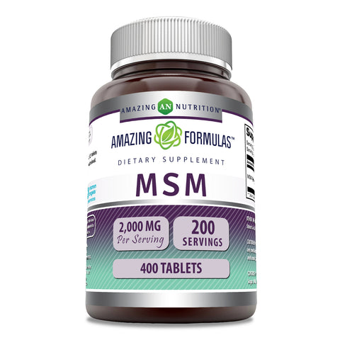 Image of Amazing Formulas MSM | 2000 Mg Per Serving | 400 Tablets