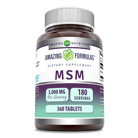Image of Amazing Formulas MSM | 3000 Mg Per Serving | 360 Tablets