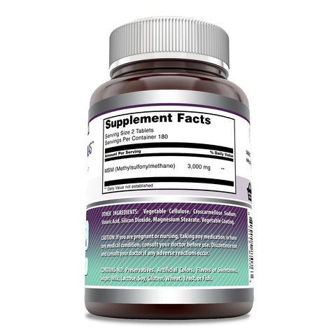 Image of Amazing Formulas MSM | 3000 Mg Per Serving | 360 Tablets