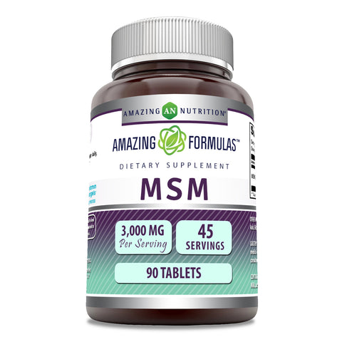 Image of Amazing Formulas MSM | 3000 Mg Per Serving | 90 Tablets