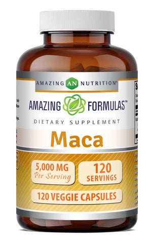 Image of Amazing Formulas Maca (from 500 Mg of 10:1 Extract) | 5000 Mg Equivalent | 120 Veggie Capsules