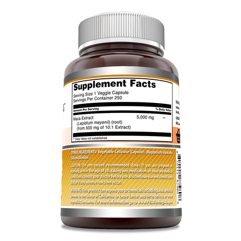 Image of Amazing Formulas Maca | 5000 mg | 250 Veggie Capsules