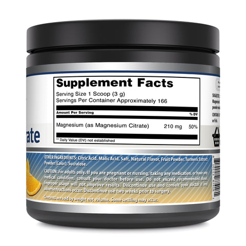 Image of Amazing Formulas Magnesium Citrate | 200 Mg Per Serving | 166 Servings | Orange Flavor