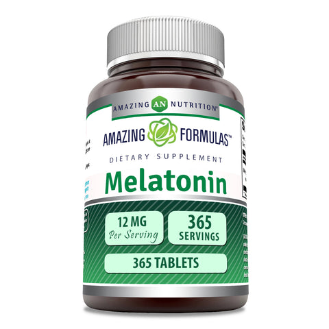 Image of Amazing Formulas Melatonin | 12 Mg | 365 Tablets