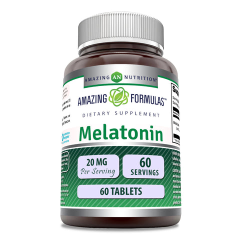 Image of Amazing Formulas Melatonin | 20 Mg | 60 Tablets