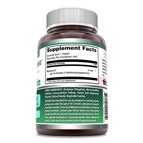 Image of Amazing Formulas Melatonin | 3 Mg | 240 Tablets